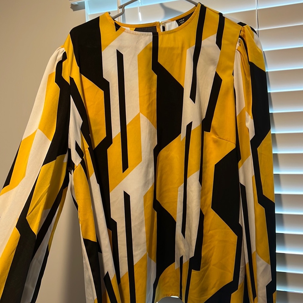 Yellow Patterned Blouse
